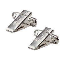 Metal Stainless Working ID name Badge Clip with pin